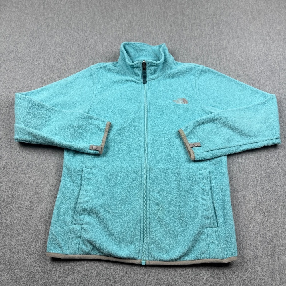 The North Face Jacket Girls Large 14-16 Blue Fleece Full-Zip‎ Outdoors Mock Neck